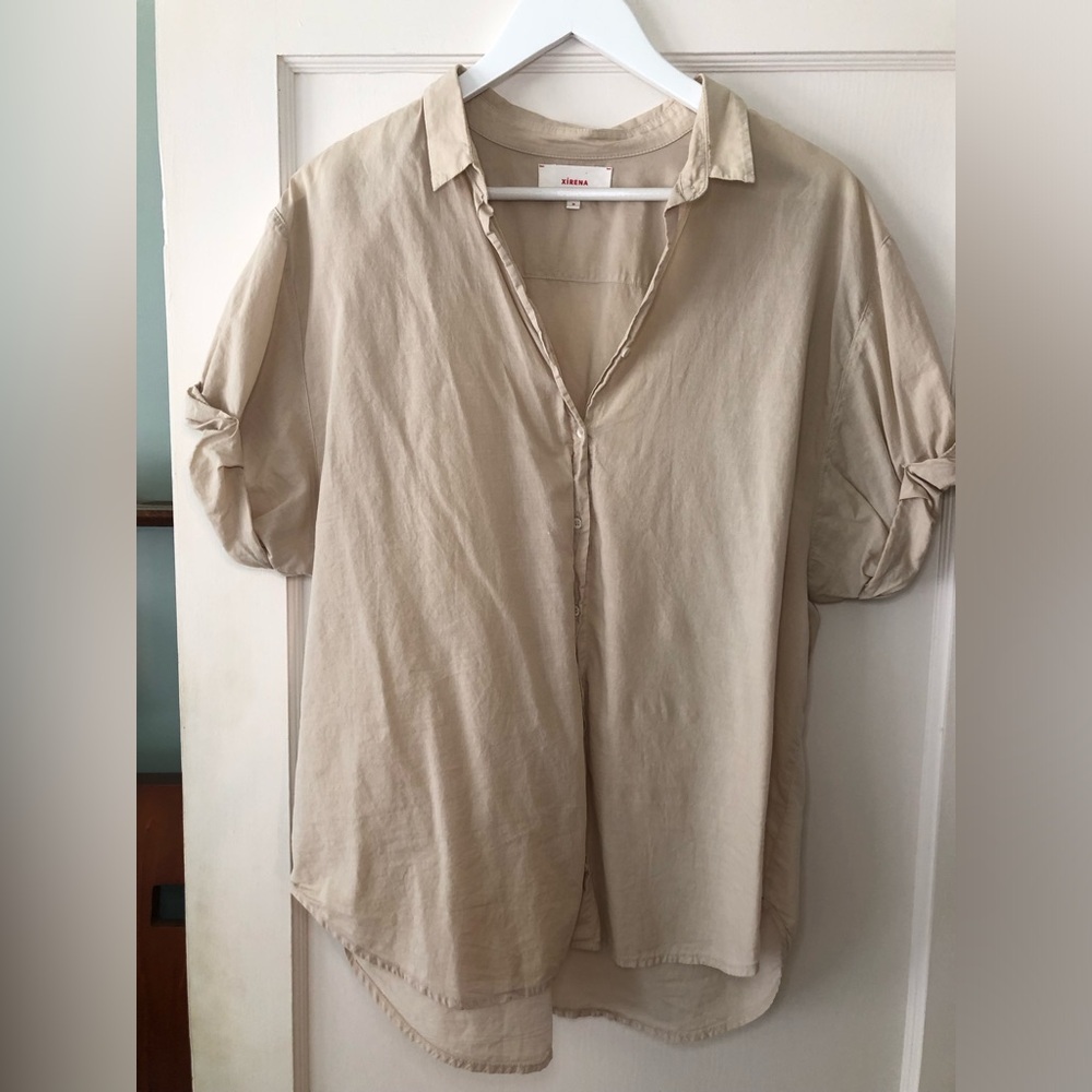 Xirena Channing Shirt size M in Tan